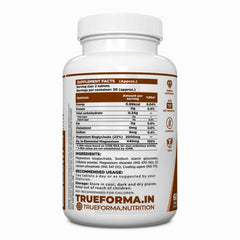 TrueForma Magnesium Bisglycinate 2000mg Tablets | 440mg Elemental Magnesium | Supports Sleep, Muscle Recovery & Heart Health | Vegan | 60 Tablets