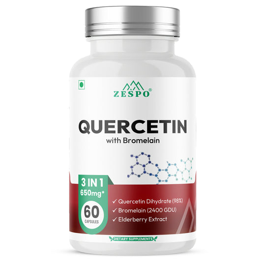 Zespo Quercetin with Bromelain & Elderberry 650mg - 60 Capsules