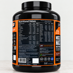 QNT Muscle Mass 3000 | Weight Gainer and Muscle Gainer Supplement (18g Protein, 1.5g Dietary Fibre, 110g Carbs) Per Serve