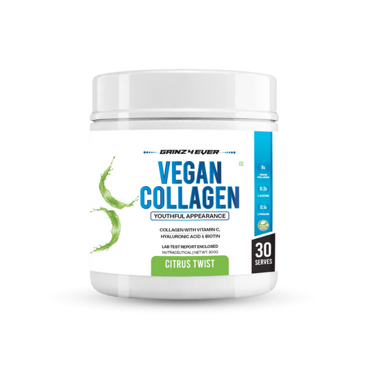 Gainz4Ever Vegan Collagen Powder, 300g (30 Servings) | 9g Vegan Collagen Per 10g Serving | With Hyaluronic Acid, Vitamin C, Biotin, L-Glycine, L-Proline & Zinc | Supports Skin, Hair & Nail Health