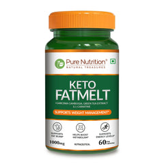 Pure Nutrition Keto FatMelt, 1000mg, with Garcinia Cambogia, Green Tea Extract & L-Carnitine Weight Management Supplement
