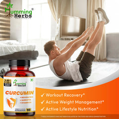 Humming Herbs Curcumin 905mg with Resveratrol, Quercetin, Vitamin D3, Zinc, Alpha Lipoic Acid & Piperine | 9-in-1 Herbal & Nutrient Blend | 90 Veg Capsules | 45 Days Supply