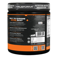 TrueForma Ripped EAA + BCAA Powder | 9 Essential Amino Acids, 2.5g L-Leucine, 500mg L-Carnitine & 100mg Quercetin Extract | Supports Muscle Recovery, Hydration & Performance | 300g