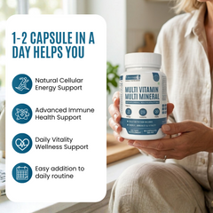 Eternell® Multivitamin Multimineral Capsules | Supports Energy, Immunity & Daily Vitality | Vegan, Gluten-Free & Soy-Free | 60 Capsules