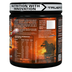 TrueForma Weapon Pre Workout Powder | Caffeine, Beta Alanine, L-Arginine, L-Citrulline & L-Taurine | Supports Energy, Focus, Endurance & Muscle Pump | 250g