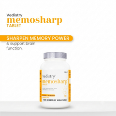 Vedistry® Memosharp Capsules | Ayurvedic Memory & Brain Wellness | Enriched with Brahmi, Mandukparni & Yashtimadhu | 60 Capsules
