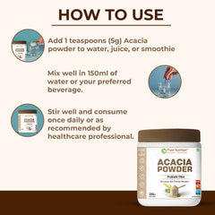 Pure Nutrition Acacia Powder 250gm | 100% Pure Acacia Gum | Prebiotic Fibre Supplement | Nourishes Gut Health | Improves Digestion