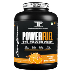 Trueforma® PowerFuel Tri-Power Whey Protein Powder – 25g Protein, 5.5g BCAAs, 2.7g Leucine & 4.1g Glutamine | Enriched with Creatine, Ashwagandha & Schisandra Extract | Muscle Growth, Strength & Recovery Support| 50 Servings (2kg
