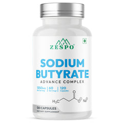 ZESPO® Sodium Butyrate Advance Complex | 1350 mg Combined Formula per Serving | With Tributyrin, Calcium BHB & Baobab | 120 Vegetarian Capsules