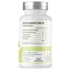 Zespo Berberine 1300mg HCL 5-in-1 with Milk Thistle, Turmeric & Ceylon Cinnamon - 60 Capsules