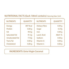 Pure Nutrition Virgin Coconut Oil 500ml Pet Bottle | Cold Pressed, 100% Pure & Unrefined | Extracted from A1 Grade Coconut Milk | Good for Hair Growth, Skin, Baby Massage & Cooking | Reduce Hair-fall