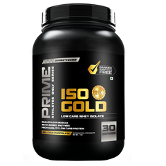 Gainz4Ever Prime ISO Gold Whey Protein Isolate with Added Enzymes for Lean Muscle Growth, Recovery & Strength Support