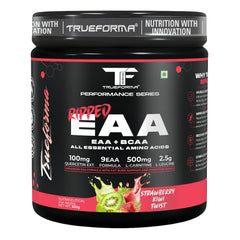 TrueForma Ripped EAA + BCAA Powder | 9 Essential Amino Acids, 2.5g L-Leucine, 500mg L-Carnitine & 100mg Quercetin Extract | Supports Muscle Recovery, Hydration & Performance | 300g