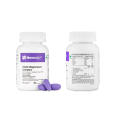 Newedge Triple Magnesium Complex | Aquamin MgTG® + Bisglycinate + Liposomal MgO | With L-Theanine, L-Tryptophan & Vitamin B6 | Deep Sleep, Muscle Recovery, Stress Relief & Bone Health.