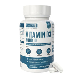 Eternell® Vitamin D3 4000 IU Capsules | Enriched With Di Calcium Phosphate | Supports Bone Strength & Immunity | 60 Capsules