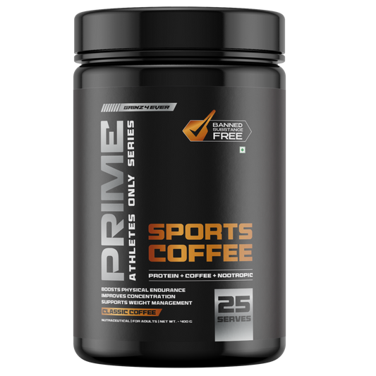 Gainz4Ever Prime Sports Coffee with Protein & Nootropic for Energy, Focus, Endurance & Weight Management