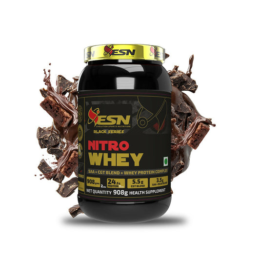 ESN Black Series Nitro Whey Protein with Creatine Monohydrate, Creatine Ethyl Ester, SAA, BCAA, L-Glutamine and Taurine for Muscle Building