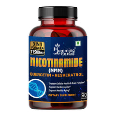 Humming herbs Humming herbs 100% 10 E14 Humming Herbs NMN Nicotinamide Mononucleotide with Resveratrol & Quercetin | Supports Cellular Health, Boosts NAD+ Levels, Promotes Energy & Healthy Aging | Advanced Anti-Aging Formula Summarise this data