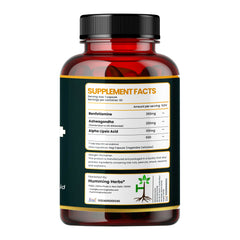 Humming Herbs Benfotiamine+ 600mg with Ashwagandha & Alpha Lipoic Acid - Antioxidant & Energy Support - Promotes Nerve Health & Metabolic Function