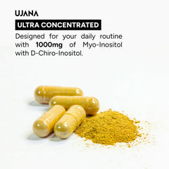UJANA Myo-Inositol with D-Chiro-Inositol, Chromium & Vitamin D3 – 1025 mg Formula – 90 Vegetarian Capsules – 45 Day Pack