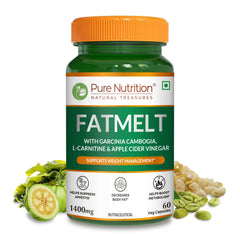 Pure Nutrition FATMELT with Garcinia Cambogia, L-Carnitine & Apple Cider Vinegar For Appetite Control, Weight Management