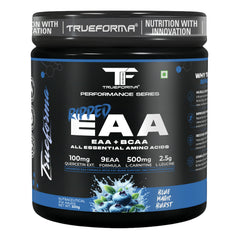 TrueForma Ripped EAA + BCAA Powder | 9 Essential Amino Acids, 2.5g L-Leucine, 500mg L-Carnitine & 100mg Quercetin Extract | Supports Muscle Recovery, Hydration & Performance | 300g