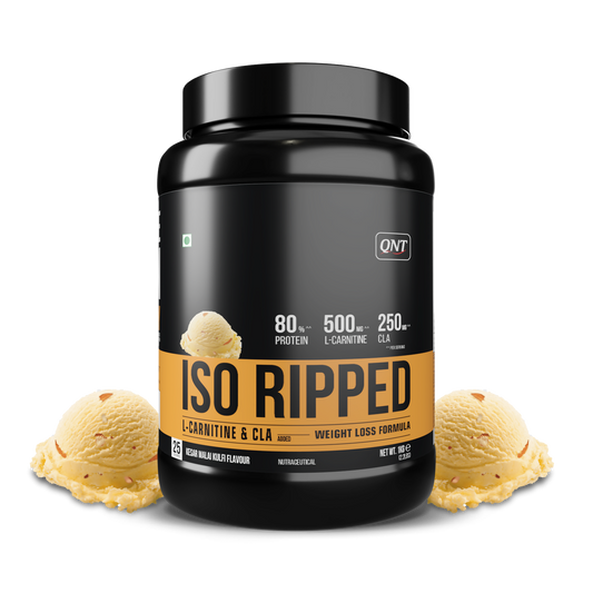 QNT ISO Ripped Whey Protein Isolate Powder | With L-Carnitine & CLA | 32g Pure Whey Isolate per Serving | Supports Lean Muscle Growth & Weight Loss