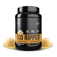 QNT ISO Ripped Whey Protein Isolate Powder | With L-Carnitine & CLA | 32g Pure Whey Isolate per Serving | Supports Lean Muscle Growth & Weight Loss