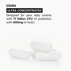 UJANA Probiotic Capsules with 17 Billion CFU & Prebiotic Inulin | 500mg | 90 Veg Capsules