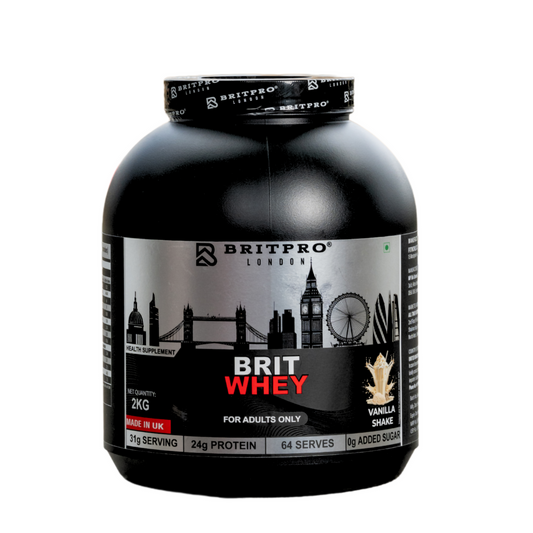 BRITPRO London® BRIT Whey – Fast Digesting Whey, 24g Protein for Muscle Repair