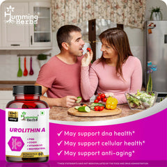 Humming Herbs Urolithin A Complex – 250 mg Urolithin A with CoQ10, PQQ, Resveratrol & Vitamin D3 – 5in1 Mitochondrial & Cellular Energy Support – Vegan, Non-GMO
