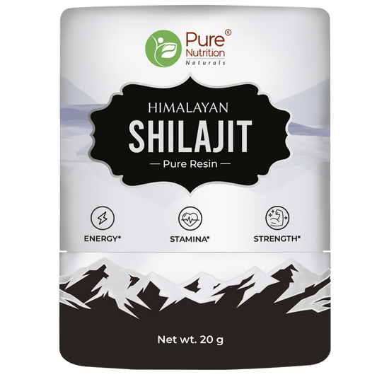 Pure Nutrition Himalayan Shilajit Resin | Premium Himalayan Shilajit Rich in Fulvic Acid & Trace Minerals | Supports Energy, Stamina, Strength & Vitality | Pure Ayurvedic Resin | 20g