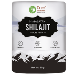 Pure Nutrition Himalayan Shilajit Resin | Premium Himalayan Shilajit Rich in Fulvic Acid & Trace Minerals | Supports Energy, Stamina, Strength & Vitality | Pure Ayurvedic Resin | 20g