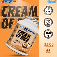 International Protein® Cream of Rice Powder | Premium Rice Cereal | 22.3g Clean Carbs & Easy Digesting | Supports Muscle Recovery & Daily Energy | 66 Servings | 2kg (Milk Chocolate)