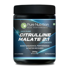 Pure Nutrition L-Citrulline Malate 2:1 Powder 200g, 66 Servings | 100% Pure & Unflavoured | Boosts Stamina, Enhances Performance, Speeds Muscle Recovery & Reduces Fatigue | Ideal Pre-Workout for Men & Women