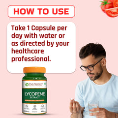 Pure Nutrition Lycopene 3000 mcg 60 Plant-Based Vegetarian Capsules |Strong Antioxidant Blend Supporting Skin, Hair, Heart, Prostate & Daily Cellular Wellbeing