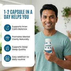 Eternell® L-Theanine + GABA | Supports Relaxed Focus & Mood Balance | Calm Focused Energy | 60 Capsules