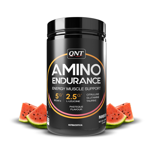 QNT Amino Endurance (BCAA)| 400g | 30 Servings (7g BCAA, 3.5g L-Leucine, Vitamin B6) Supports Muscle Building & Recovery