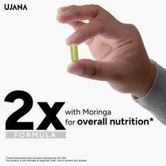 UJANA Moringa – 1000 mg Moringa Oleifera Leaf Extract 10:1 with Black Pepper – 90 Veg Capsules