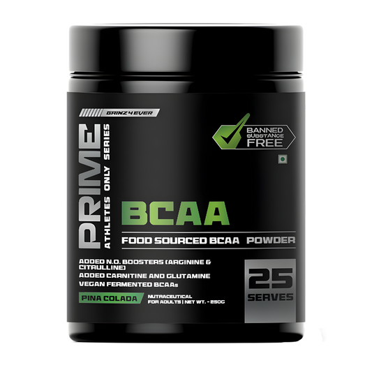 Gainz4Ever PRIME BCAA Food Sourced Amino Acid Powder with Arginine Citrulline Carnitine Glutamine Vegan Fermented Banned Substance Free