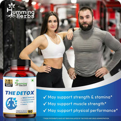 Humming Herbs The Detox Capsules, 6-in-1 Formula with Milk Thistle, Dandelion, L-Glutathione, TUDCA, Chicory Root & Biotin 90 Capsules 45 Servings