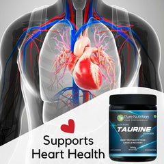 Pure Nutrition L-Taurine Powder 200g | Premium Amino Acid Supplement | Boosts Muscle Recovery & Performance | Supports Energy, Heart Health, & Overall Wellness | Ideal for Fitness, Stamina, & Active Lifestyle