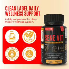 Eternell® Sene Vit Capsules | Standardized Fisetin Extract Enriched With Quercetin & Apigenin | Supports Vitality & Healthy Aging | 60 Capsules