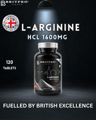 BRITPRO London® L-Arginine HCL 1600mg Tablets – Strong Nitric Oxide & Blood Flow Booster