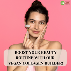 Pure Nutrition Plant-Based Collagen Builder 60 Veg Tablets | With Biotin, Vitamin C & 8 B-Vitamins | For Glowing Skin, Strong Hair & Nails, Joint Support & Bone Health | Collagen Supplement for Men & Women