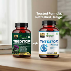 Humming Herbs The Detox Capsules, 6-in-1 Formula with Milk Thistle, Dandelion, L-Glutathione, TUDCA, Chicory Root & Biotin 90 Capsules 45 Servings