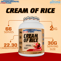 International Protein® Cream of Rice Powder | Premium Rice Cereal | 22.3g Clean Carbs & Easy Digesting | Supports Muscle Recovery & Daily Energy | 66 Servings | 2kg (Milk Chocolate)