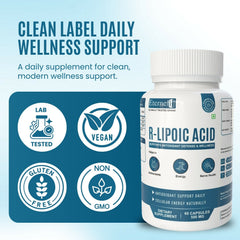 Eternell® R-Lipoic Acid | Supports Antioxidant Defense & Wellness | Antioxidant Support Daily | 60 Capsules