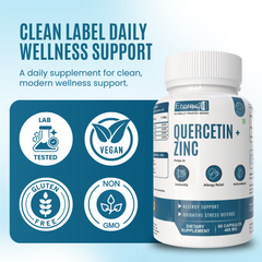 Eternell® Quercetin + Zinc Capsules | 400 MG Formula | Supports Immunity & Antioxidant Defense | 60 Capsules