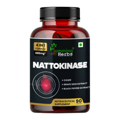 Humming Herbs Nattokinase+ 8-in-1 Formula – Heart Health Support with CoQ10, Resveratrol, Astaxanthin, Grape Seed Extract, Magnesium, Vitamin K2 & D3 – 1006mg | 90 Capsules